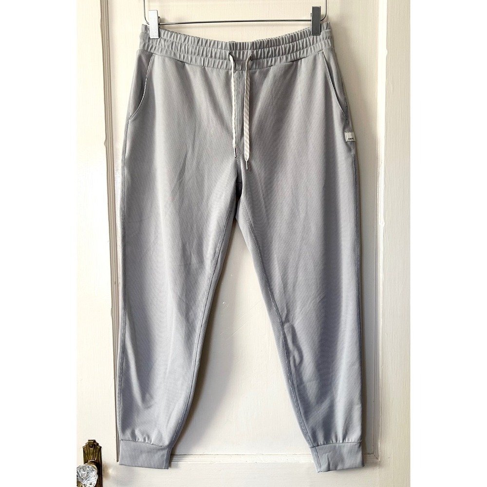 Vuori Women's Lux Rib Performance Jogger Pale Grey Heather S Athletic Gym Casual - Picture 2 of 6